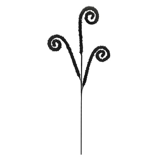 29" Black Sequin Swirls Stem by Ashland®